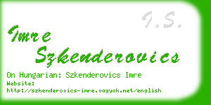 imre szkenderovics business card